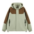 thumbnail image 1 of LSLJS Manteau Imperméable à Capuche pour Femmes, Manches Longues, Poches, Vert, TG, 1 of 7