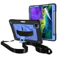 thumbnail image 7 of Dteck Case For iPad Pro 11" 2nd Generation Case with Screen Protector, Heavy Duty Shockproof Protective Cover with 360 Rotate Stand /Hand Strap/ Should Belt /Pencil Holder,Black+Blue, 7 of 7