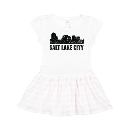 

Inktastic Salt Lake City Skyline Grunge Gift Toddler Girl Dress