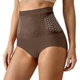 thumbnail image 2 of JULMCOMO Fat Burning Shorts Micro Particle Sculpting Workout Athletic Shorts Thermogenic Tummy Control High Waisted Yoga Pants Butt Lifting Panties Coffee 4XL, 2 of 4