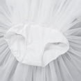 thumbnail image 6 of Lejafay Little Girls Shiny Rhinestones Neck Short Sleeve Ballet Leotard Tutu Skirts Lyrical Dance White 8, 6 of 7