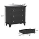 thumbnail image 2 of Small almacenamiento gabinete con exquisite metal handles - 3 cajón de madera cómoda para dormitorio, sala de estar, hallway, entrada (negra), 2 of 6