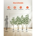 thumbnail image 2 of VEVOR 6FT Artificial Olive Tree Tall Fake Plant with Black Pot for Home Office, 2 of 8