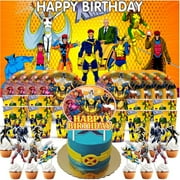 X-Men Wolverine Birthday Cups Party Supplies Decor Backdrop Plates Fans Decorations Banner