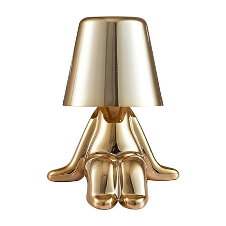 

Night Light Little Golden Man Bedside USB Rechargeable Touch Control Coffee Shop