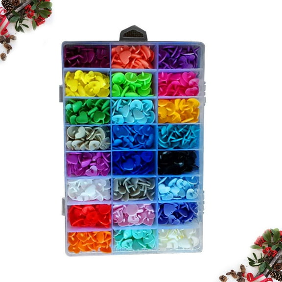 Raindrops 360Sets Assorted Color Plastic Snap Fastener Kit for Clothes and Crafts