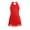 Red, variant on Kids Girls Tassel Latin Jazz Dance Dress Sleeveless Sparkly Fringe Skirt Leotard Ballroom Hot Pink 6