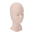 thumbnail image 3 of Cabeza De Maniquí De Pestañas Con Párpados Reemplazados, Cabeza De Maniquí De Entrenamiento De Extensiones De Pestañas, Párpados Extraíbles De Silicona Suave, Cabeza De Práctica Realista(rosa), 3 of 5
