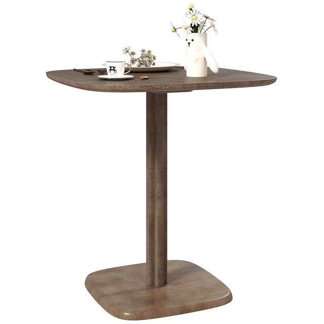 HOMCOM Dining Table for 4 People - Modern Kitchen Table, Dark Brown