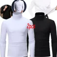 thumbnail image 2 of Playera Larga Delgada Hombre Caballero Cuello Tortuga Camisa, 2 of 8