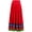 Red, variant on Womens Folklorico Dance Skirt Spanish Flamenco Colorful Big Swing Long Skirts Folkloric Mexican Folk Dance