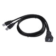 thumbnail image 1 of 1M Dual USB 3.0 a Montaje Empotrado Del Panel Del Vehículo Sunnimix Cable adaptador de montaje empotrado en el coche, 1 of 8