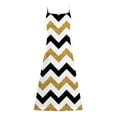 thumbnail image 5 of Lenago Blouses Grande Taille pour Femmes Chic Décontracté Mode pour Femmes à Bretelles Taille Mi-Haute Col en V Sans Manches à Rayures Imprimées Coupe Ajustée Robe Longue de Plage Robes d'Été de Plage en Liquidation, 5 of 5