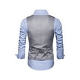 thumbnail image 2 of Yuemengxuan Men Business Waistcoat, Solid Color V-Neck Sleeveless Single-Breasted Suit Vest, 2 of 6