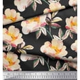 thumbnail image 2 of Soimoi Cotton Duck Fabric Flower & Leaves Watercolor Print Fabric by Yard 56 Inch Wide, 2 of 3