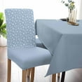 thumbnail image 6 of Chair Covers for Dining Room Set of 4,Christmas Winter Snowflakes on Blue Stretch Seat Protector Removable Washable Chairs Slipcovers for Kitchen Banquet Wedding Hotel,White Falling Snow, 6 of 6