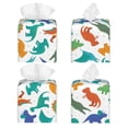 thumbnail image 2 of Tissue Colorful Dinosaur Box Cover Holder, Square by Xecao - Leather Decorative Organizer for Tabletop, Bathroom, Car, Office, 2 of 8