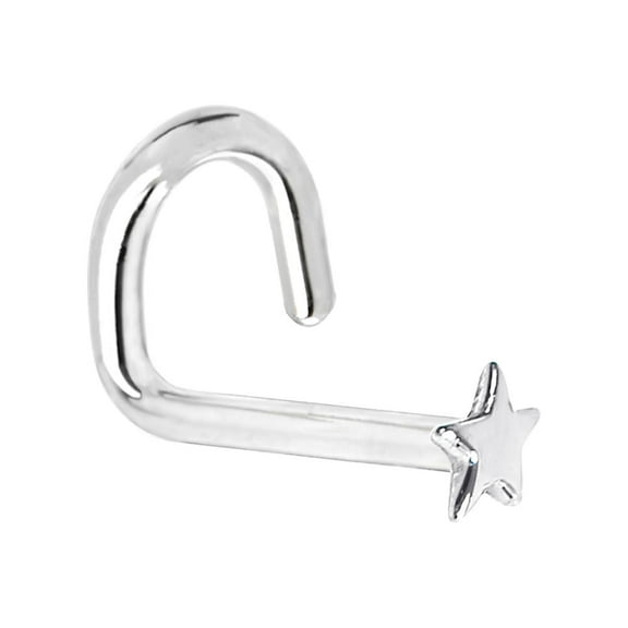 Nose Piercing Screw with Star Design Nose Stud 316L Surgical Steel