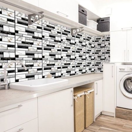 3d Wall Sticker Tile Brick Self Adhesive Mosaic Kitchen Bathroom Home Decor Walmart Canada