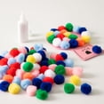 thumbnail image 2 of 12 Packs: 80 ct. (960 total) 1" Multicolor Pom Poms by Creatology™, 2 of 3