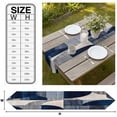 thumbnail image 3 of Boho Navy Blue Table Runner Linen Burlap Table Runner 70 Inches Long Modern Geometric Abstract Art Dresser Scarves for Kitchen Island Coffee Dining Room Party Wedding Banquet Holiday Decor 13"x70", 3 of 8