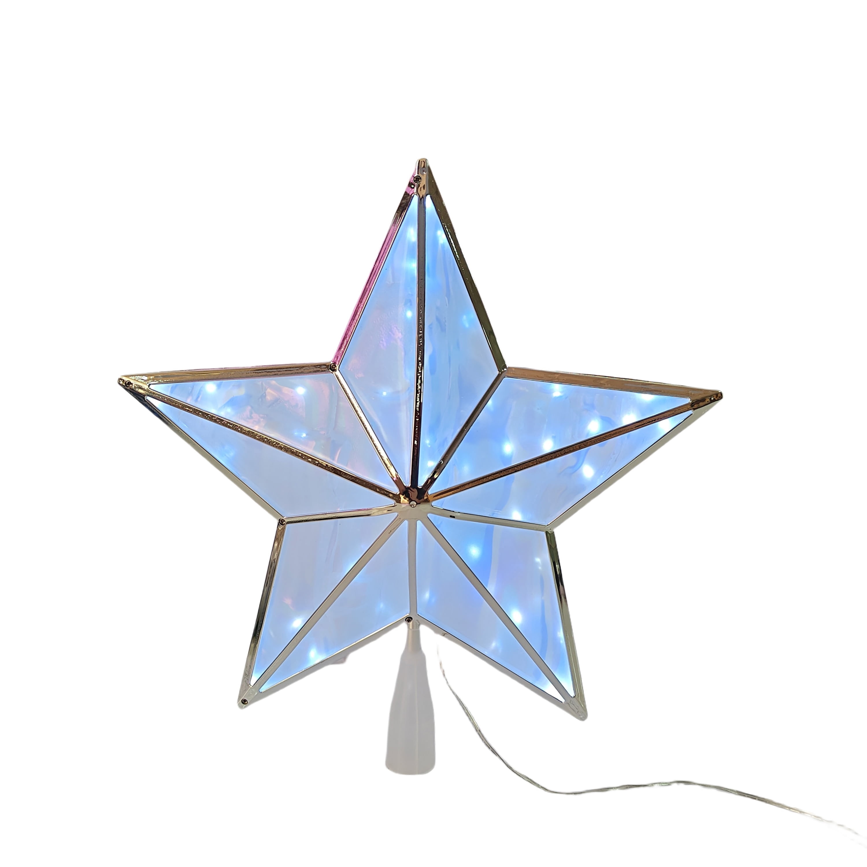 LED Star Christmas Tree Topper, Iridescent, 14.75", by Holiday Time