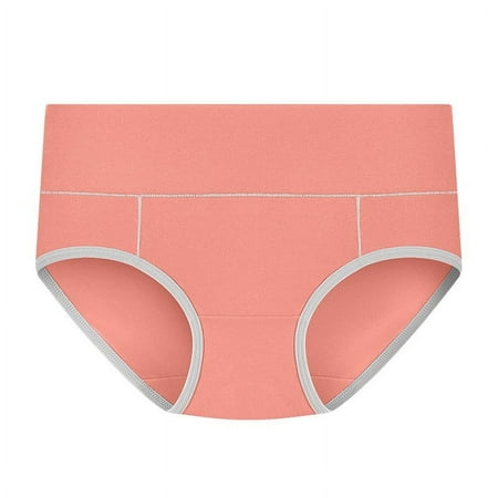 Xunlbb Women s Plus Size Panties  3PC Women s Large Seamless Cotton High Waist Briefs Hip Lifting Underpants (Orange 5XL) on Clearance
