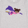 thumbnail image 4 of Inktastic African American Girl, Purple Cape, Superhero Girl Girls Baby T-Shirt, 4 of 5