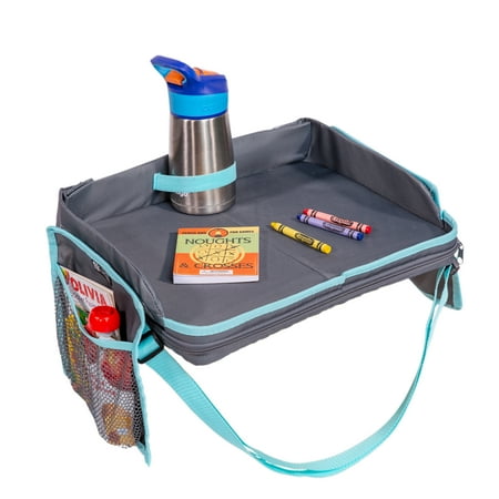 J.L. Childress 3-in-1 Kids Travel Tray & Tablet Holder, Car Seat Lap Tray Desk for Toddlers