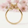 thumbnail image 3 of Jewelerix Oval Cut Moissanite Engagement Ring for Women, Vintage Inspired Solitaire Ring, Vermeil Yellow Gold Ring, Unique Proposal Ring, 3 of 4
