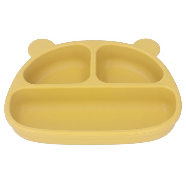 Toddler Silicone Plate,Toddler Soft Silicone Plate Toddler Plate Cartoon Suction Plate Convenient Use