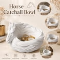thumbnail image 3 of Horse Catchall Bowl, 7 Inch Decorative Horse Trinket Dish for Keys, Coins & Jewelry, Entryway Organizer Tray & Rustic Home Decor, Horse Lover Gift (Black), 3 of 8