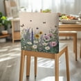 thumbnail image 3 of Xoenoiee Butterfly Lavender Sunflower Daisy Print Chair Back Covers for Dining Room, Stretchable Dining Seat Back Slipcover Protector for Kitchen Hotel Wedding Ceremony Party Decor, 1 Pack, 3 of 7