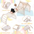 thumbnail image 7 of NAVINE Toddler Climbing Toys Indoor, Pikler Triangle Set Foldable Wooden Montessori Climbing, Wood Play Gym, Toddler Gym for 2-6 Years, 7 of 7