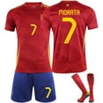 Youths 2024 Spain Home #19 LAMINE YAMAL Jersey Soccer Kids Soccer Set