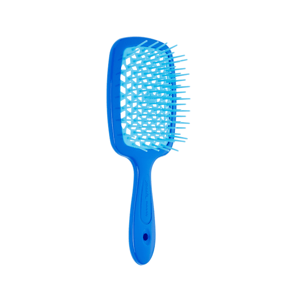 Janeke Superbrush Hair Brush Blue with Blue Pins