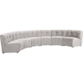thumbnail image 3 of Meridian Furniture Limitless Cream Velvet Modular 6 Piece Sectional, 3 of 7