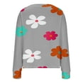 thumbnail image 3 of Women's Cardigan Sweaters Fall Oversized Long Sleeve Open Front Cardigans Coat Gray XXXL, 3 of 4