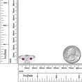 thumbnail image 6 of Gem Stone King 14K White Gold White Moissanite and Red Ruby Engagement Ring for Women | 2.41 Cttw | Oval 9X7MM | Gemstone Birthstone | Size 5, 6 of 6