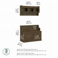 thumbnail image 2 of Woodland Entryway Bench with Doors and Wall Shelf in Ash Brown - Engineered Wood, 2 of 10