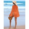 thumbnail image 2 of jinghuiyue Womens Summer Crochet Swimsuit Coverup Boat Neck Hollow Out Knit Sweater Tops Beach Vacation Clothes XL, 2 of 7