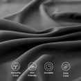 thumbnail image 6 of SLEEP ZONE 85gsm Bed Sheet Set, Microfiber Wrinkle-free Bedding set with 14" Pocket Black, King, 6 of 9