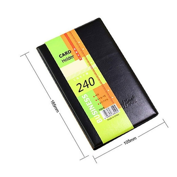 Leather Cards Business Name ID Credit Card Holder Book Case Keeper Organizer (240 Cards)