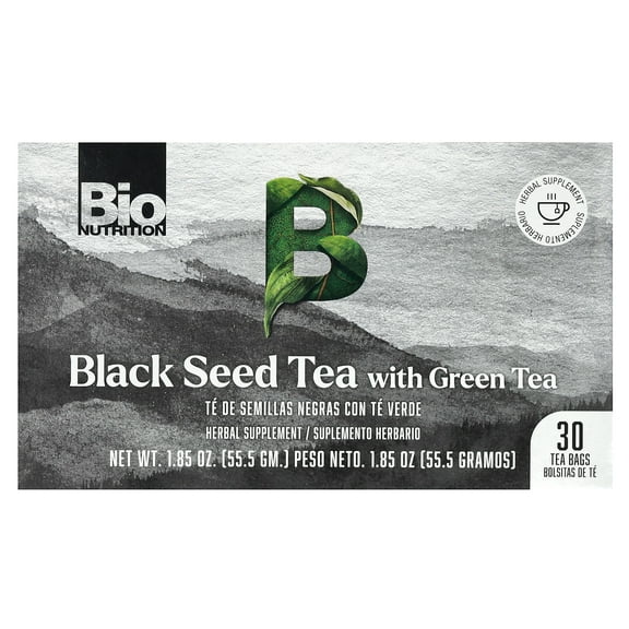 Bio Nutrition Black Seed Tea with Green Tea, 30 Tea Bags, 1.85 oz (55.5 g)