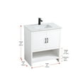 thumbnail image 2 of Elegant Kitchen and Bath Ira 30 Inch Single Bathroom Vanity In White, 2 of 13