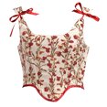 thumbnail image 1 of Mignon Tops de Fleurs Femmes Sexy Corset Top, 1 of 27