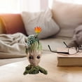 thumbnail image 4 of Cute Tree Man Succulent Planter Craft Stationery Desk Anime Character Miniature Pen Holder PVC Material Ideal For Lovers, 4 of 5