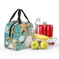 thumbnail image 3 of Easygdp Starfish And Seashell Bolsa Térmica Premium - Tela Oxford Impermeable, Gran Capacidad, Bolsillo Frontal, Unisex para Trabajo, Escuela, Actividades al Aire Libre y Picnics, 3 of 5