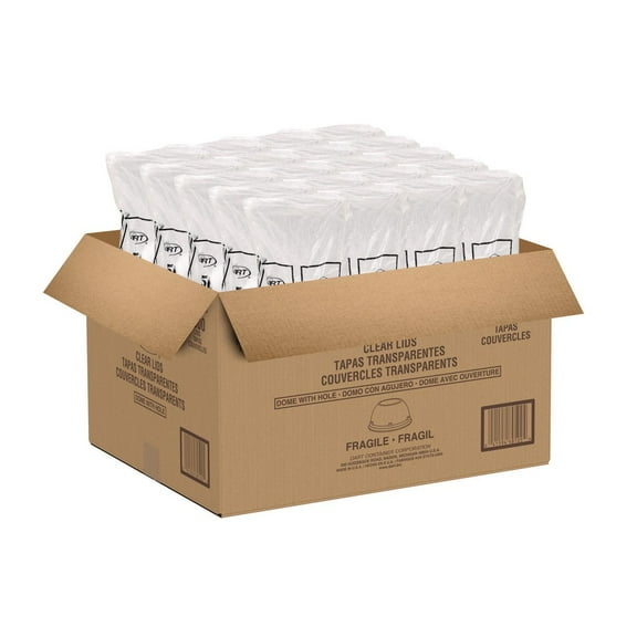 Dart 16LCDHX Dome-Top Sundae/Cold Cup Lids Fits 12 oz. to 24 oz. Cups - Clear (1000/Carton)