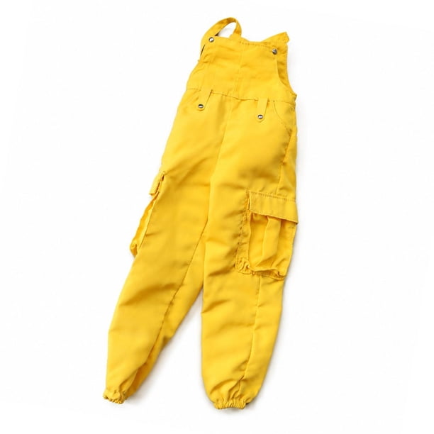 Figura en miniatura, mono informal, pantalones holgados, ropa para muñeca, conjunto de 1,6 pulgadas, acción Amarillo